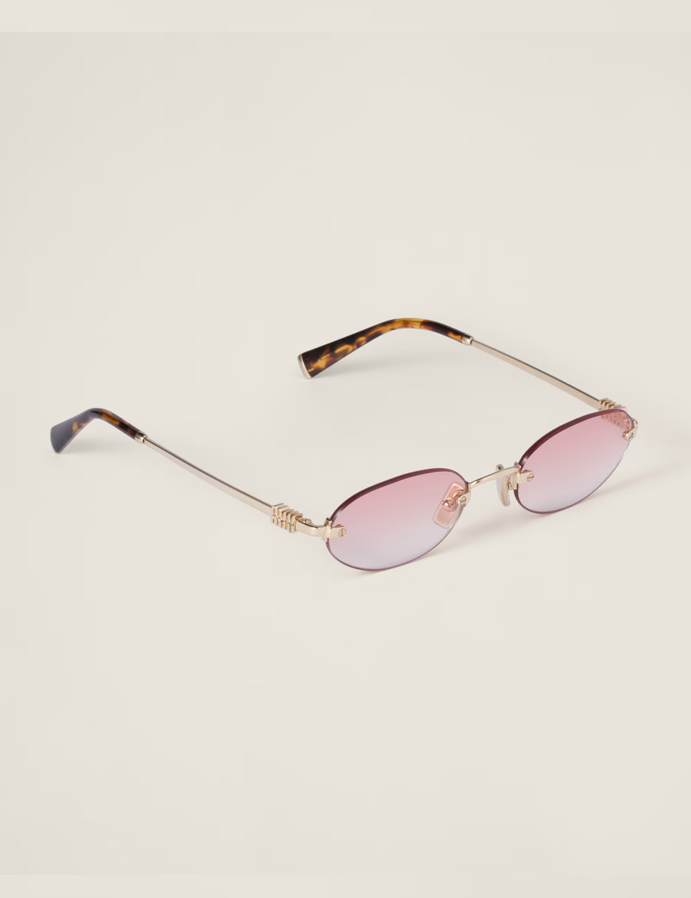 Солнцезащитные очки Miu Miu Logo Gradient "Pink Lenses"