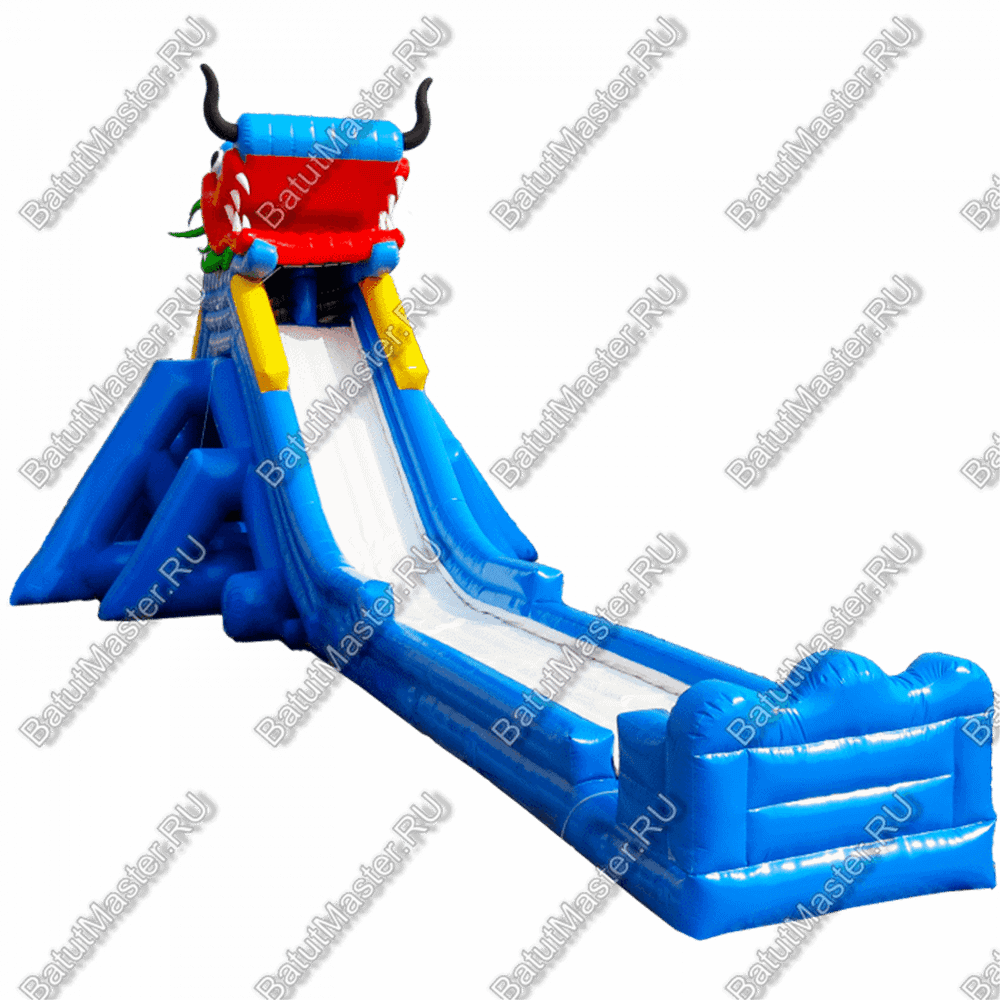 Коммерческий надувной батут "Дракон из поднебесной" 30*12*11 м