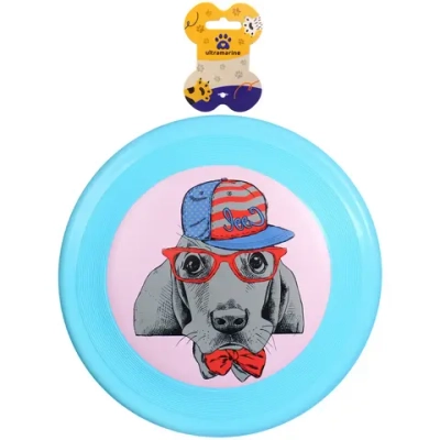 Фрисби - игрушка резиновая «Мр. Джек», цвет синий, 23см (лейбл)