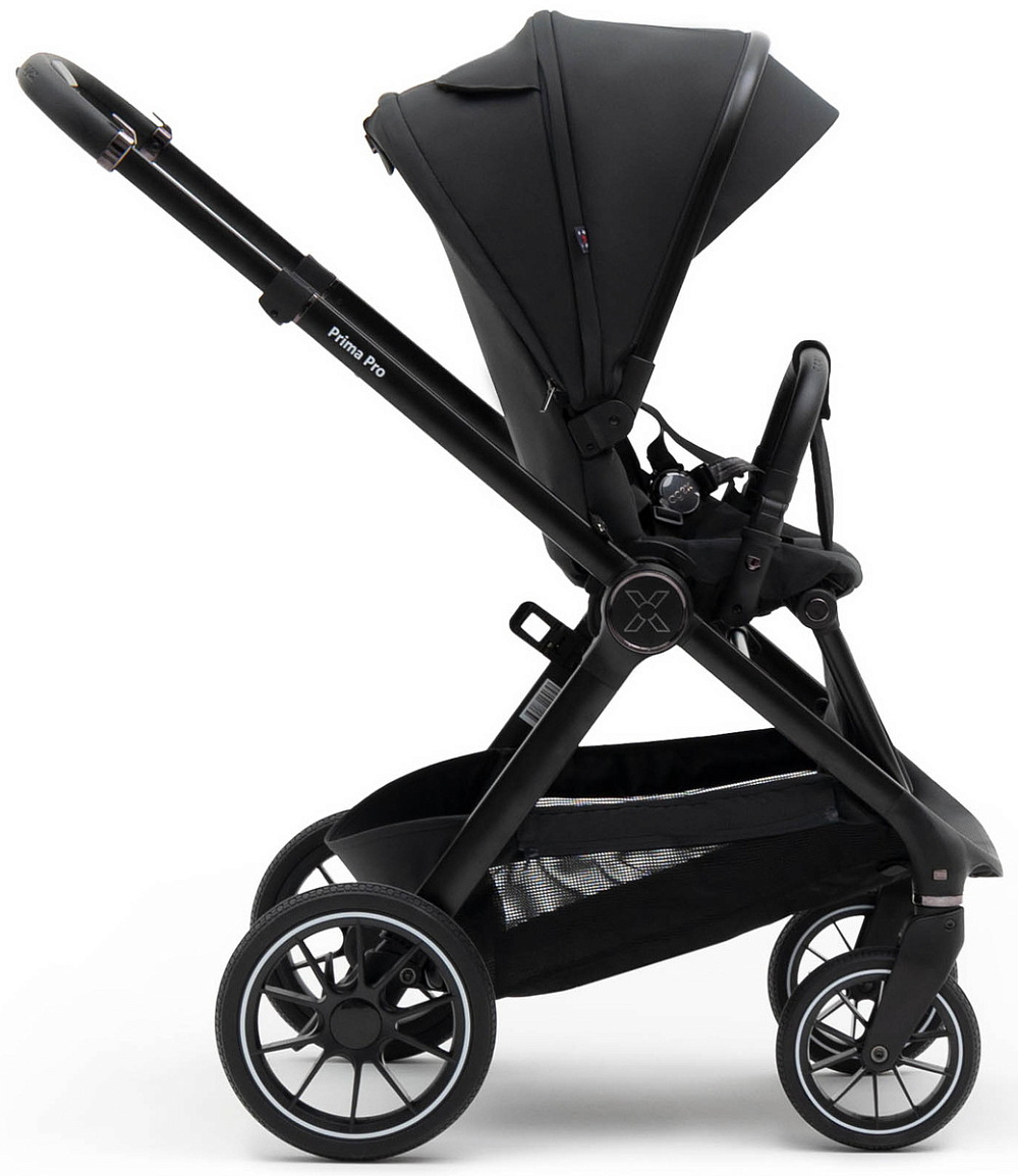Коляска Agex Prima Pro 3 в 1 с автокреслом i-Safe S Black Midnight Grey (Темно-серый)