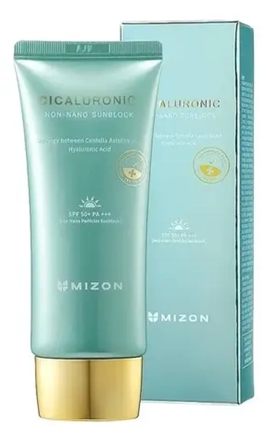 MIZON Солнцезащитный крем с экстрактом центеллы азиатской и гиалуроновой кислотой - CICALURONIC NONNANO SUNBLOCK SPF50+ PA+++ ,50мл