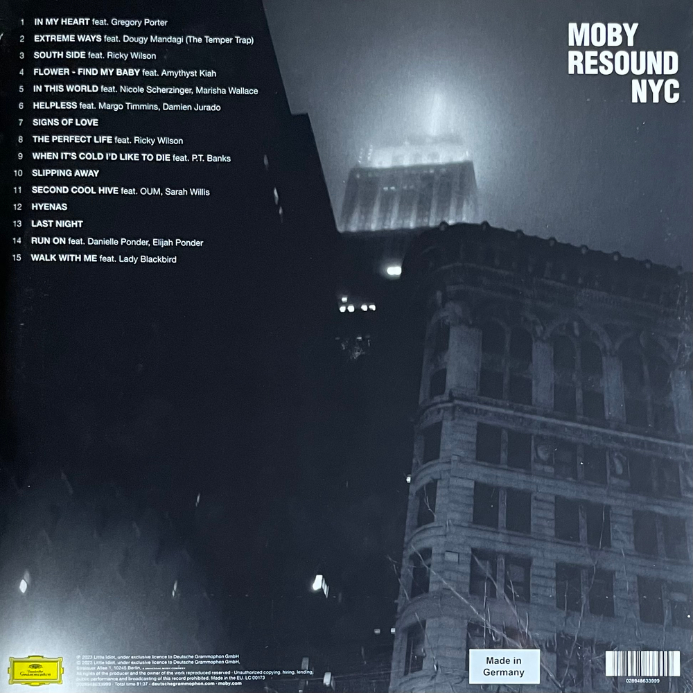 Moby ‎– Resound NYC 2LP (Европа 2023г.) Clear