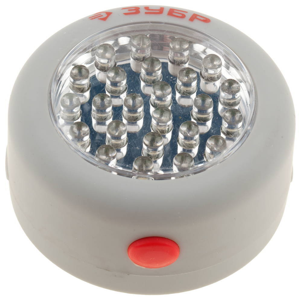 Фонарь светодиодный ЗУБР, 24 LED, магнит, крючок для подвеса, 3ААА