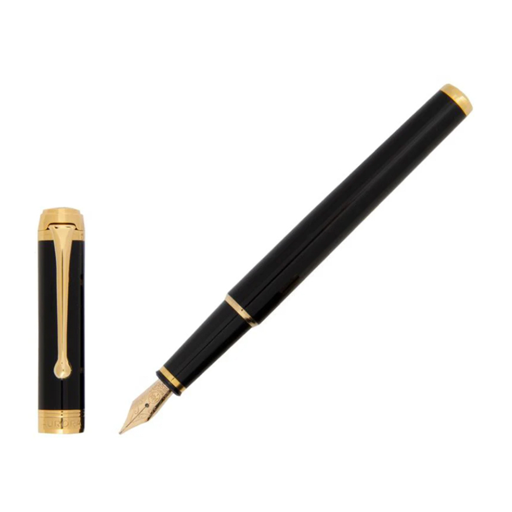 Перьевая ручка Aurora Talentum Finesse Resin Black GT, перо - F, в подарочной коробке