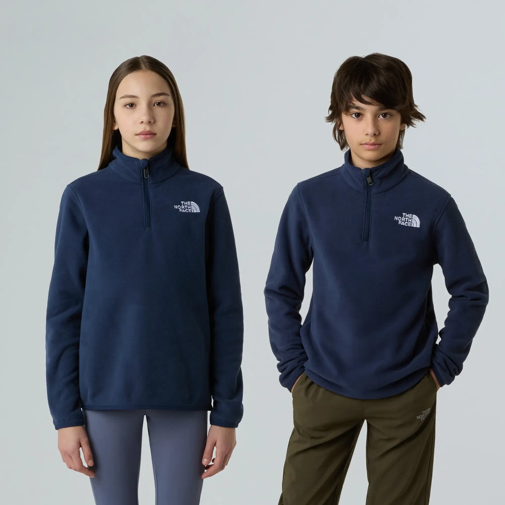 Детская флисовая кофта The North Face Teen Glacier 1/4 Zip синяя