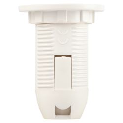 Патрон ЭРА Е14 с кольцом пластик белый без наклейки групповая упаковка 50 шт | Патроны, переходники, ПРА