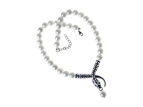 "Массасауга" колье в серебряном покрытии из коллекции "Сладкий яд" от Jenavi с замком карабин