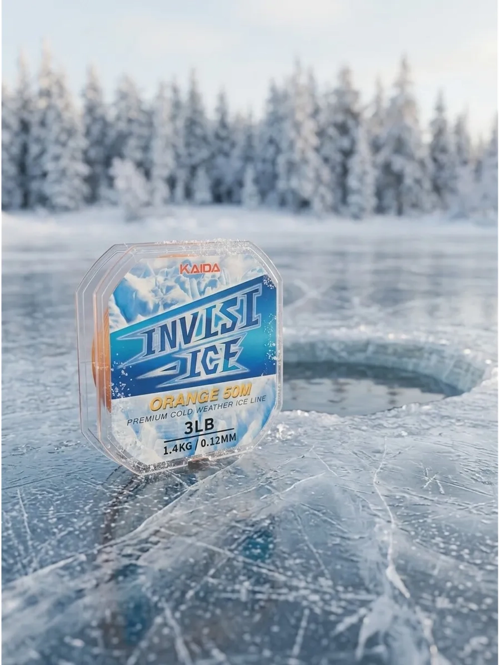 Зимняя леска Каида Invisi ICE для подлёдного лова 0.12 мм
