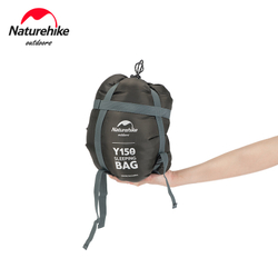 Спальный мешок Naturehike Y150L с круглым дном и капюшоном, зеленый, молния справа (NH21MSD08)