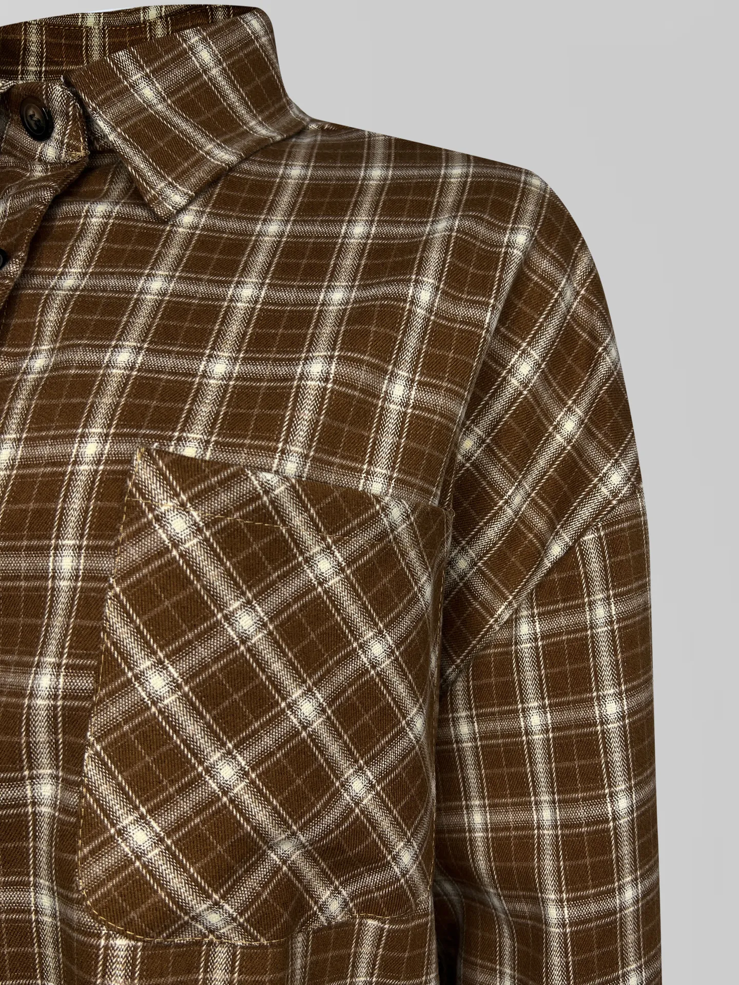 Рубашка Lan Lan 9136 удлиненная в клетку