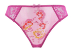 Трусы-стринги Elena с цветочной вышивкой (Размер: 42) (Цвет: ярко-розовый)