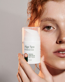 Солнцезащитный крем на основе живой суспензии микроводоросли Chlorella,ТМ ALGA SPA