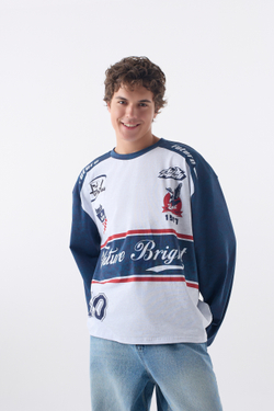 Лонг мужской Oversize с пич эффектом Sport