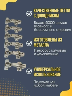 Петли мебельные с доводчиком