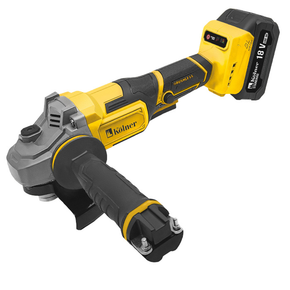 Шлифмашина угловая аккумуляторная KAG 18-125BL2K 18В Kolner