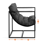 Кресло Charli/Чарли рогожка, серо-бежевый, 3M 16/2, 70х70х84 см
