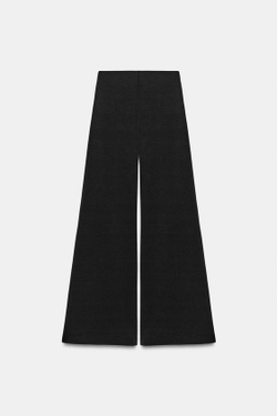 ZARA СТРУЯЩИЕСЯ БРЮКИ-ПАЛАЦЦО, ЧЕРНЫЙ