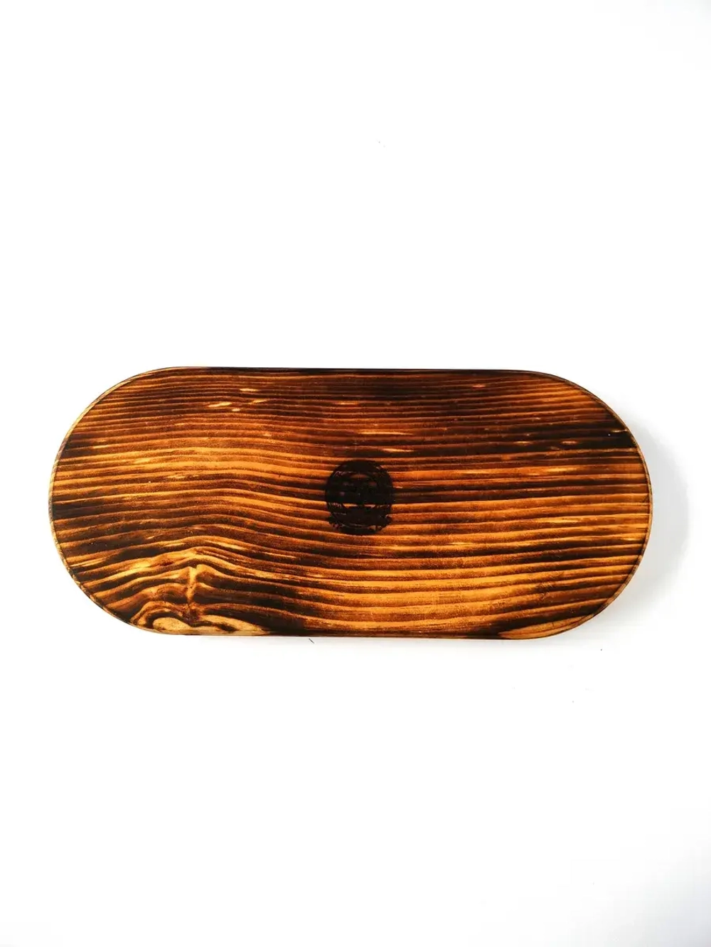 Поднос деревянный овальный