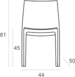 Комплект пластиковой мебели Siesta Contract Sky 80 Maya, белый