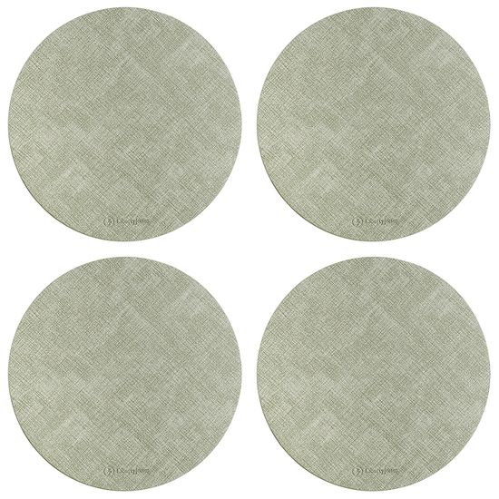 Набор из 4-х сервировочных салфеток leanera, D35 см, мятные