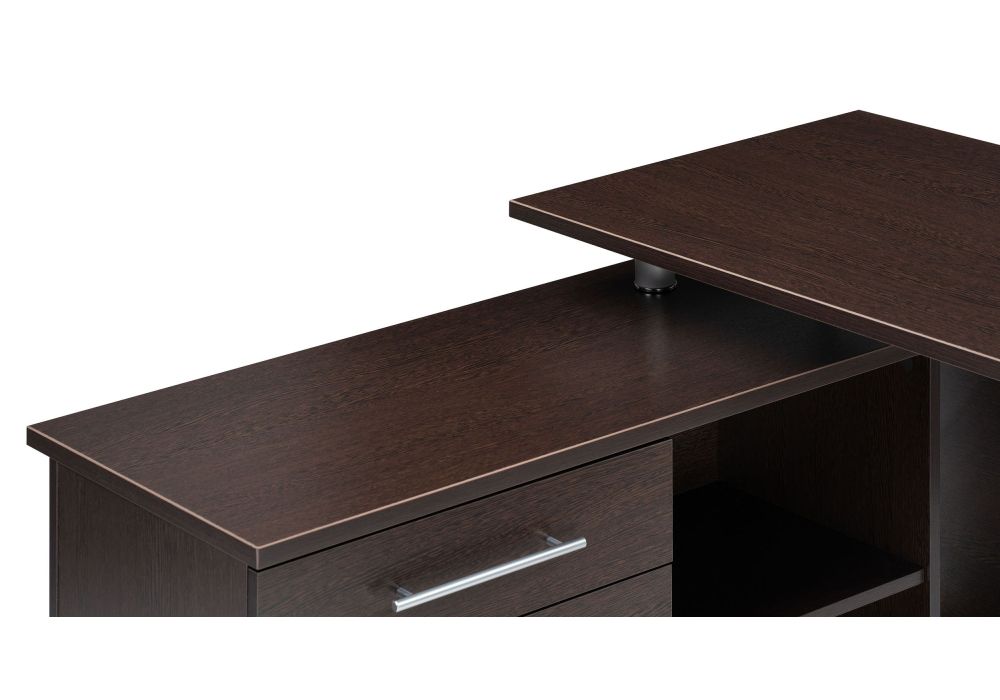 Компьютерный стол КСТ-109Л 127х140х75 левый венге