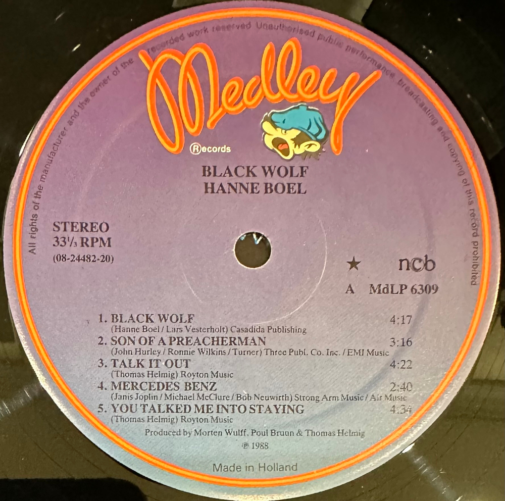 Hanne Boel- Black Wolf (Голландия 1988г.)