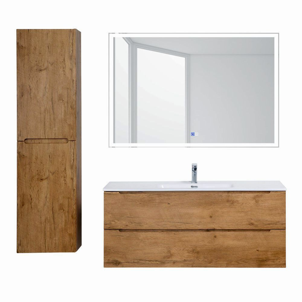 Подвесная тумба с раковиной BelBagno ETNA Rovere Nature 120 см ETNA-1200-2C-SO-RN-P + BB1200ETL