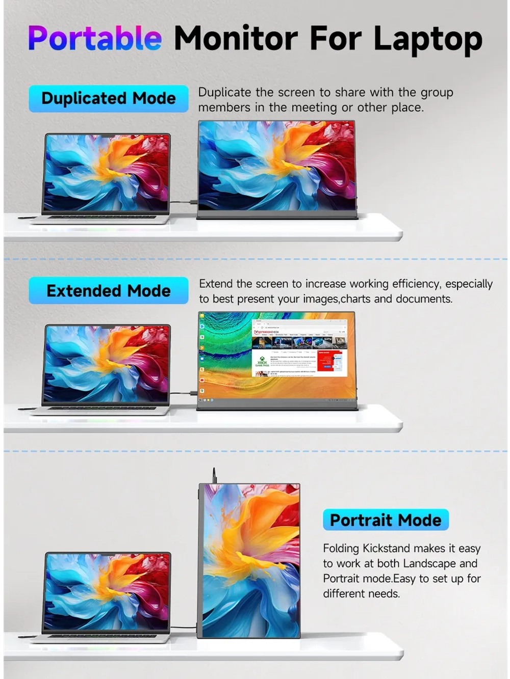 14.5" Портативный игровой монитор UPERFECT Ucolor J14 3840x2400, 60 Гц, IPS