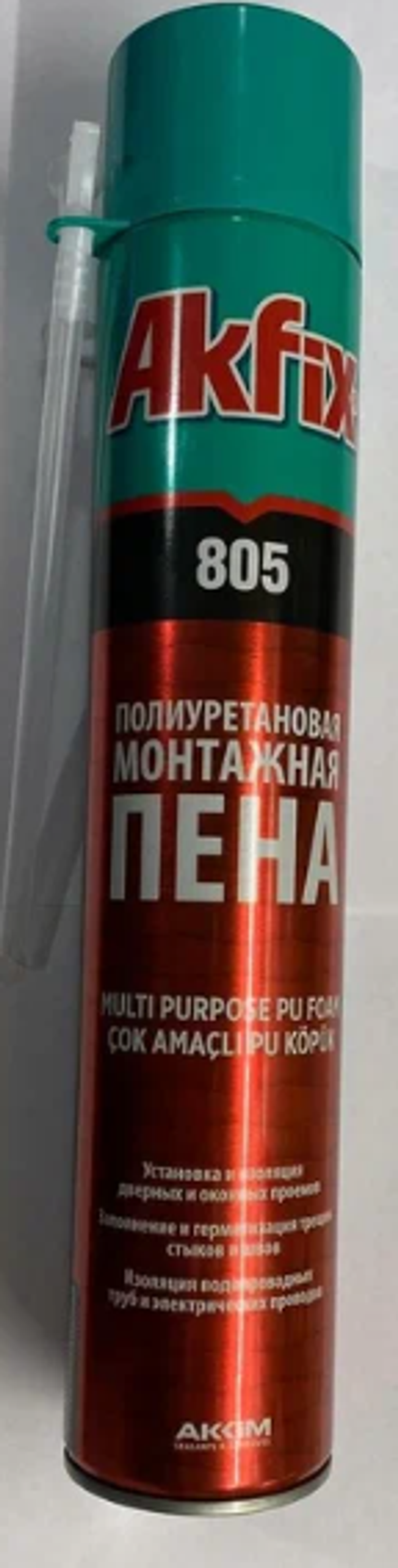 Пена монтажная "Akfix" 805 STD 60лит, 850ml (12шт)