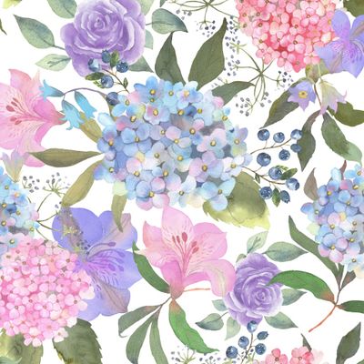 Паттерн с гортензией