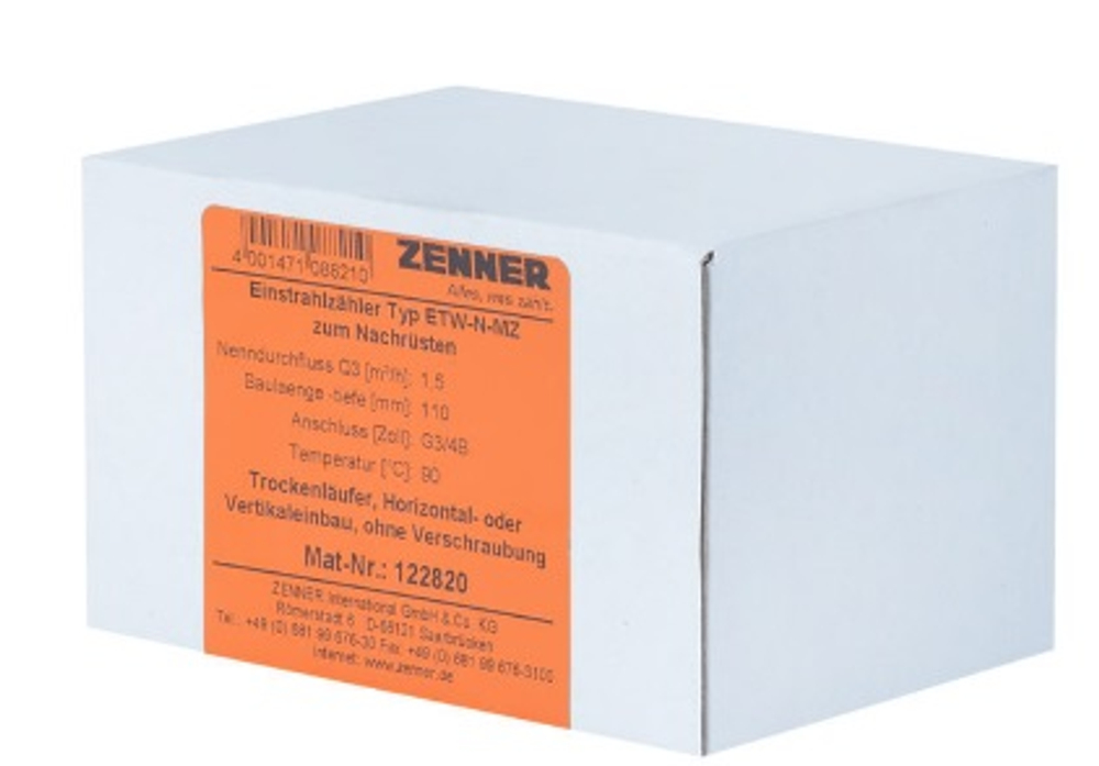 Счетчик горячей воды ZENNER ETW-N DN20