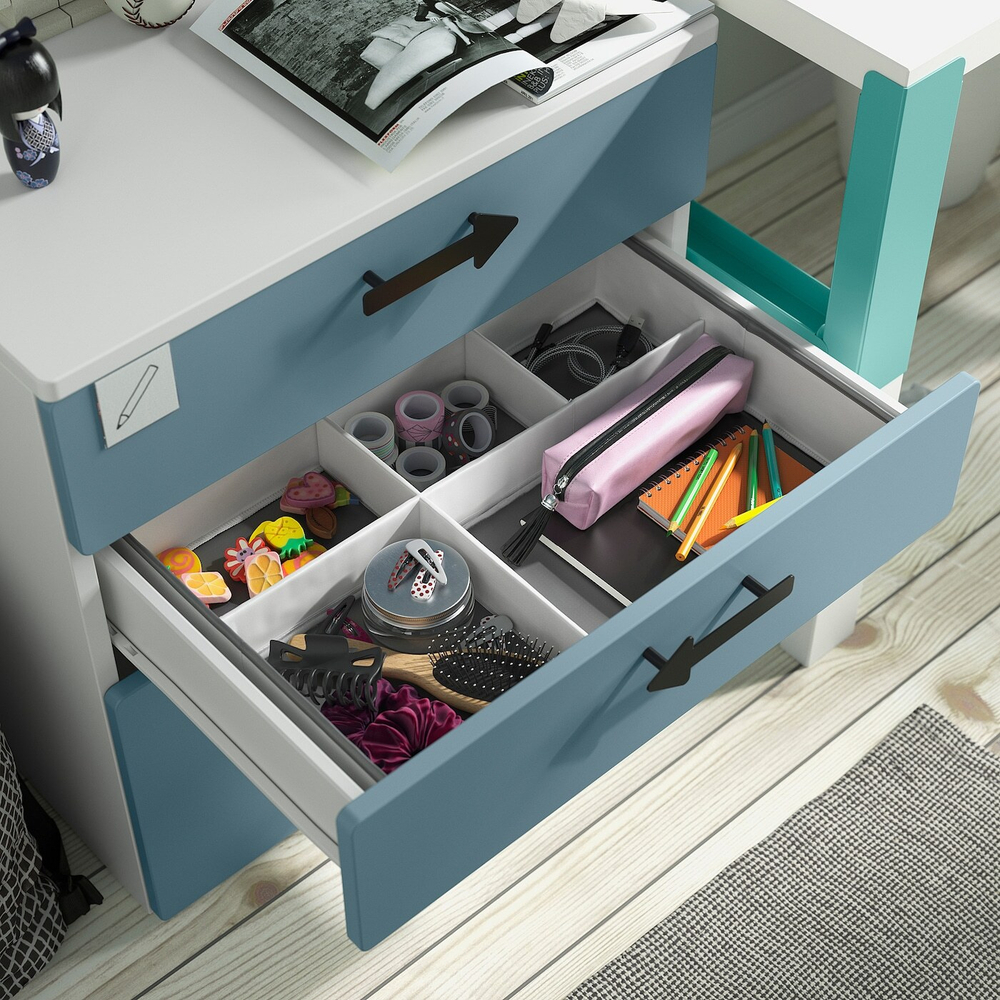 IKEA JÄTTEBJÖRN  (ИКЕА ЙÄТТЕБЙÖРН)  -  Органайзер, белый/серый, 50x35x9 см