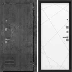 Входная металлическая дверь Бункер BN-08 Марморино темный / лучи белый матовый