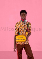 Желтая сумка через плечо Gucci adidas