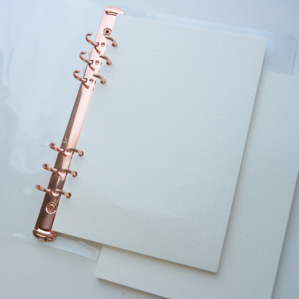 Сменный блок для блокнота, тетради на 6 колец, точка, 45 листов