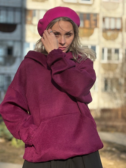 Худи -пальто /фиалка