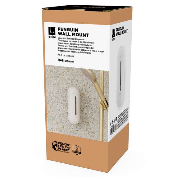 Диспенсер настенный для жидкого мыла Penguin, 443 мл, белый