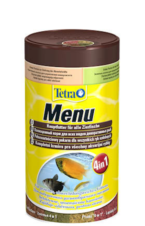 Корм для рыб Tetra Menu, 4 вида хлопьев д/рыб  100 мл.