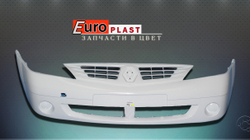 Передний бампер белый для Renault Logan 2004-2009