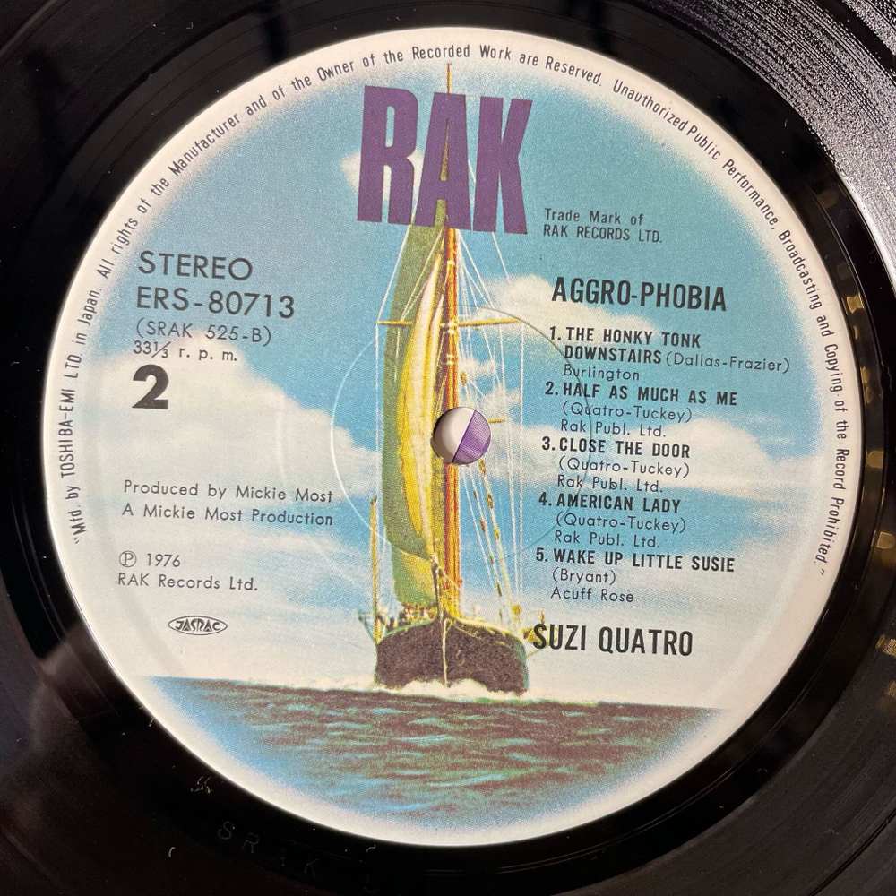 Винтажная виниловая пластинка LP Suzi Quatro Aggro Phobia (Japan 1976) (Obi)
