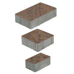 Тротуарная плитка СТАРЫЙ ГОРОД - Листопад гладкий Шелковица, комплект из 3 видов плит