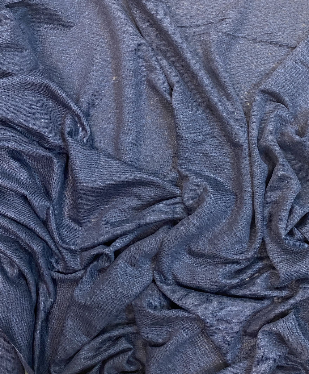 Ткань Трикотажное полотно (Италия) 50% лен 50% хлопок   ш-125см  1 м