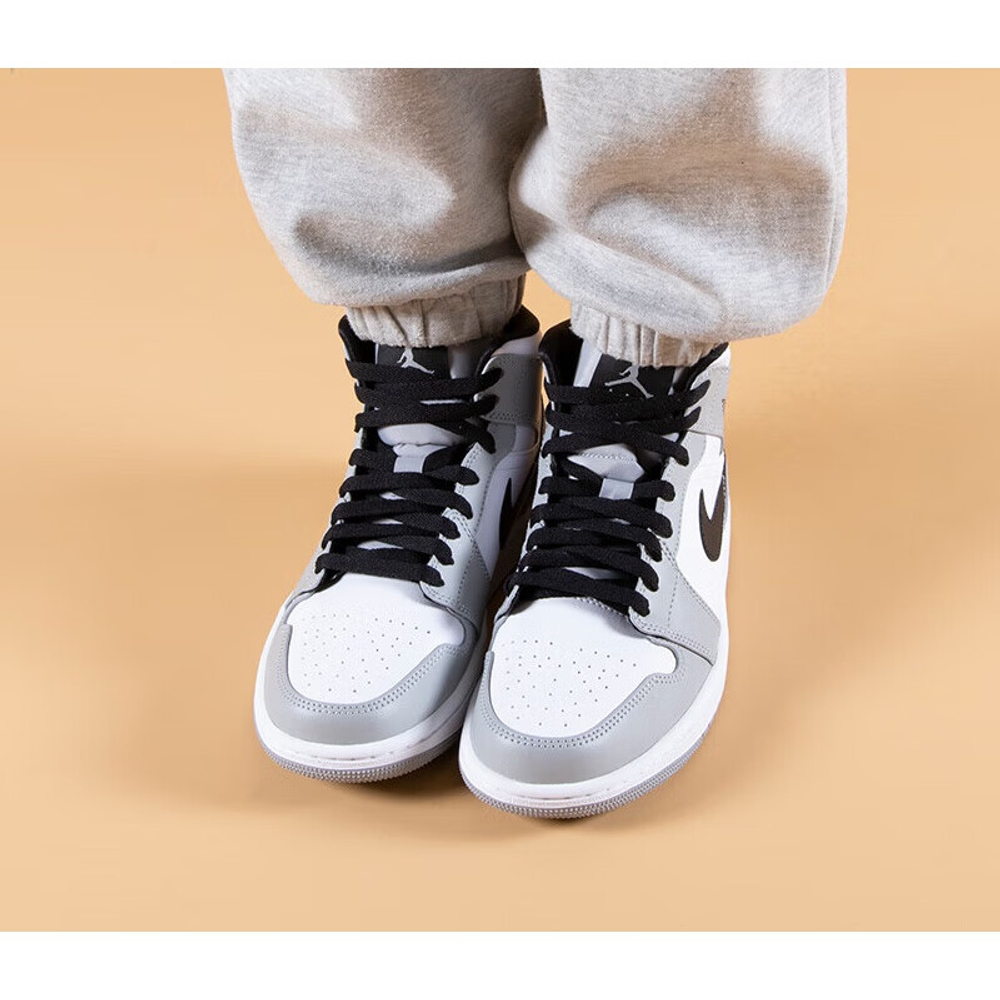 Jordan 1 Mid Light Smoke Grey GS