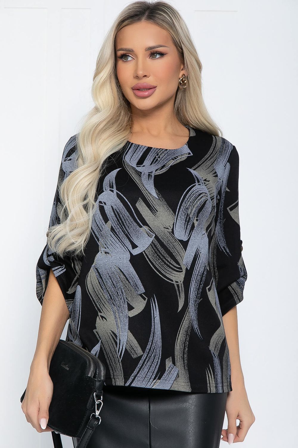 Джемпер Дэрби (черный/штрихи) Б12448-10 LT Collection