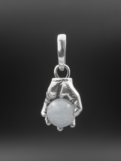 Подвес "Создатель" из серебра с аквамарином