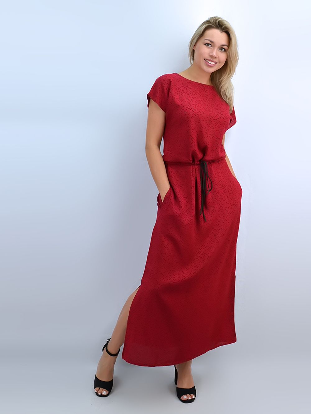 C-320 Платье МАКСИ из штапеля/УЦЕНКА