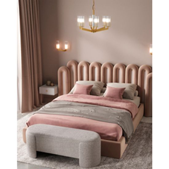 Банкетка Taks букле светло-серый