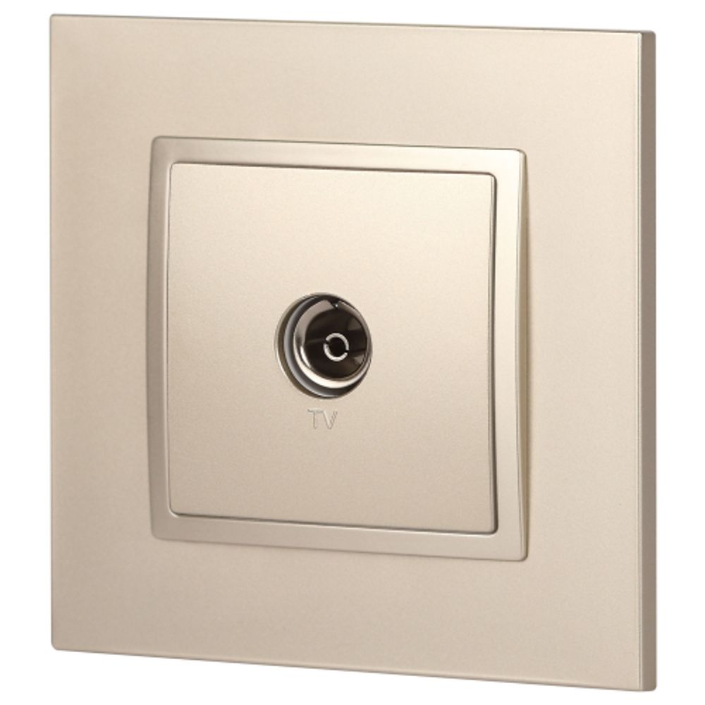 14-3101-04 ЭРА Розетка TV одиночная, IP20, Эра Elegance, шампань | Elegance Шампань
