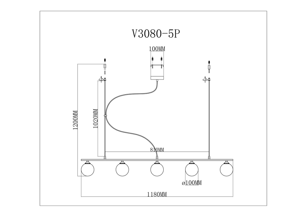 Подвесной светильник Moderli V3080-5P Sector