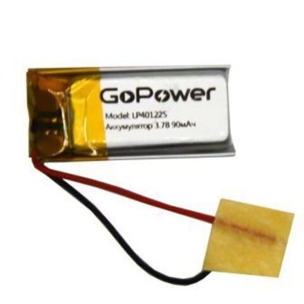 Аккумулятор Li-Pol GoPower LP401225 PK1 3.7V 90mAh (1/250)